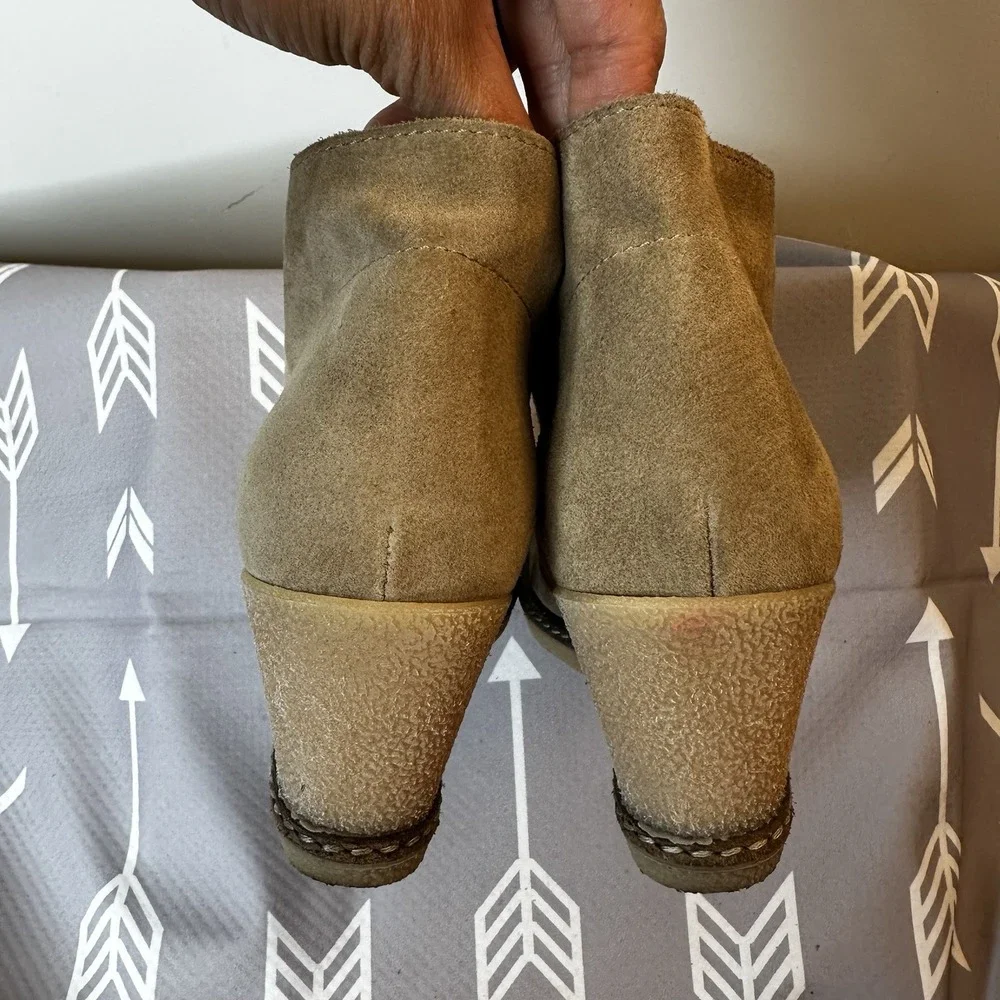 J. Crew Women's‎ Suede Leather McAllister Wedge Boots Sz 7 Sand Lace Up EUC $199